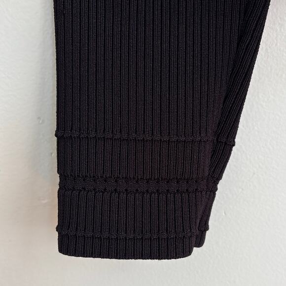 Jason Wu Collection Black Peplum Cardigan Sweater Laser cut Design Pristine Lg - Picture 4 of 7